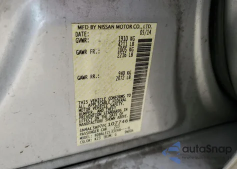 2015 Nissan Altima 2.5 S from USA, damaged, VIN 1N4AL3AP7FC107746